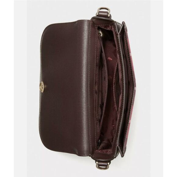 KATE SPADE PLAID SADDLE BAG "BLAKE" CROSSBODY PURSE BRIGHT ROSE RED & BLACK NEW! - Picture 3 of 8